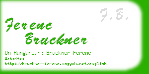 ferenc bruckner business card